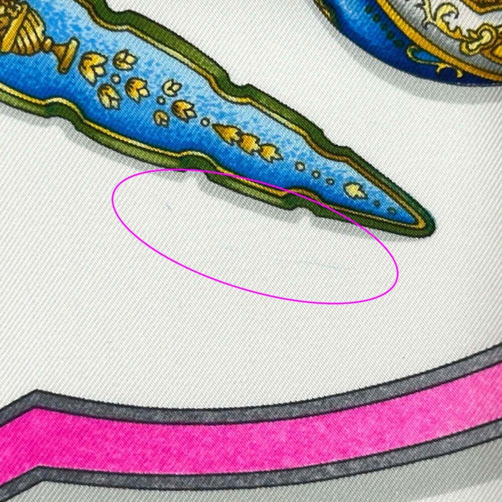 HERMES Authentic Blue Silk Scarf - Picture 12 of 12